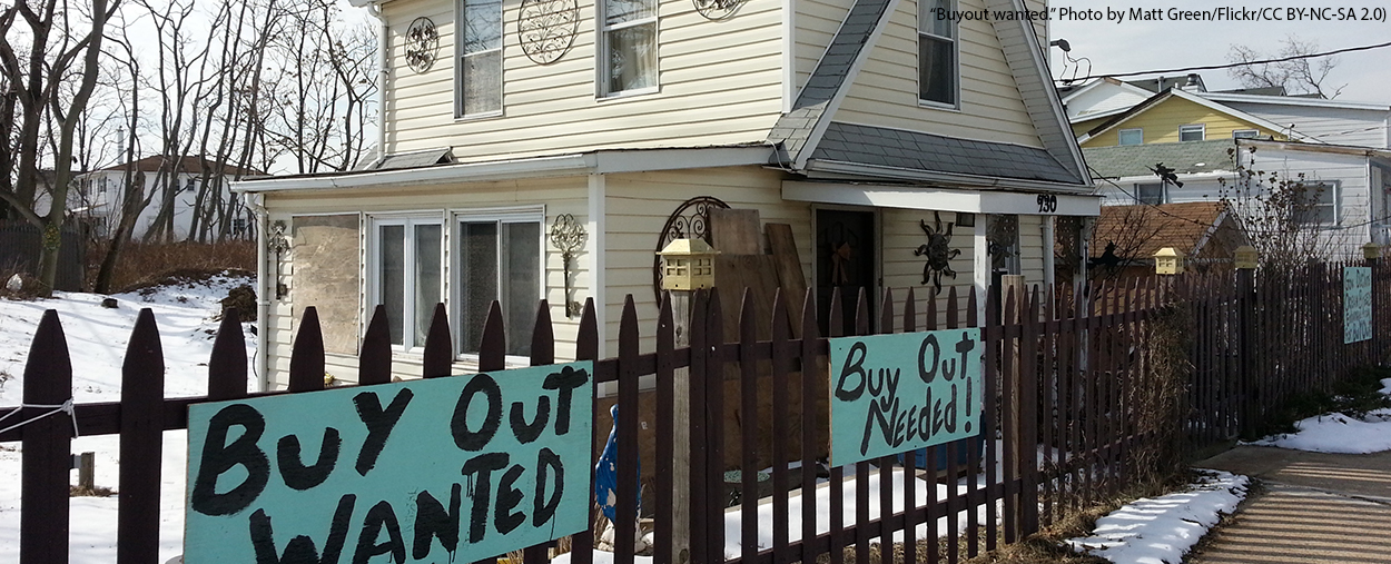 House in Staten Island, NY has signs requesting a buyout 