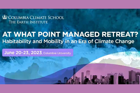 Columbia managed retreat conference banner